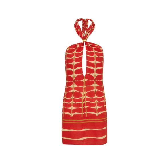 Vix Swimwear Aster Detail Short Dress in Agni - Picture 1 of 12